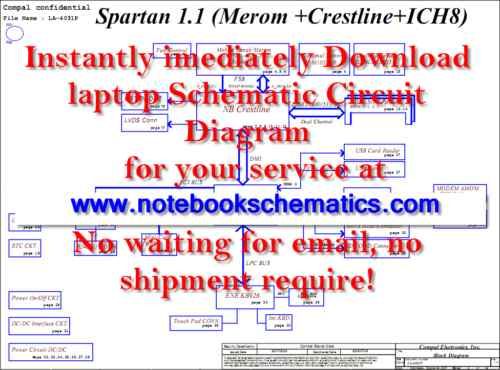 Schematic Diagram for HP DV6000 443775 001 444002 001  