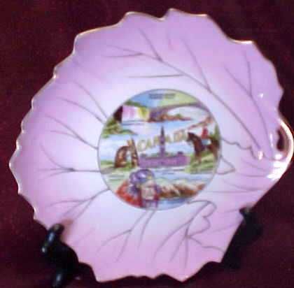 Canada Souvenir Plate BY L Amour China Hand Painted  