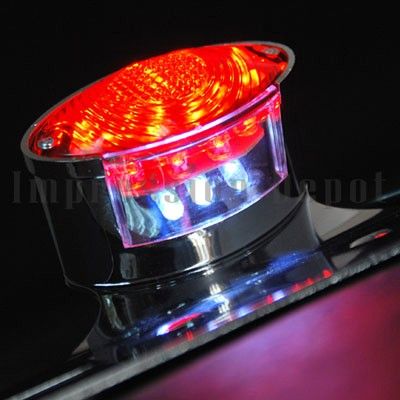 Motorcycle Brake Tail LED License Plate Light Bracket  