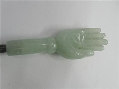 ANTIQUE JADE / COPPER BACK SCRATCH .  