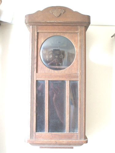 Gustav Becker Wall Clock Case & Westminster Chime Gong  