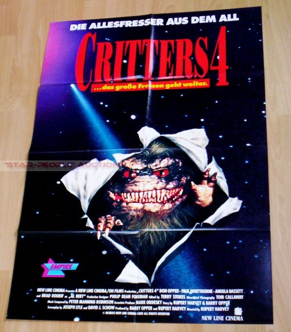 RUPERT HARVEY   CRITTERS 4 * GERMAN ORIG POSTER  