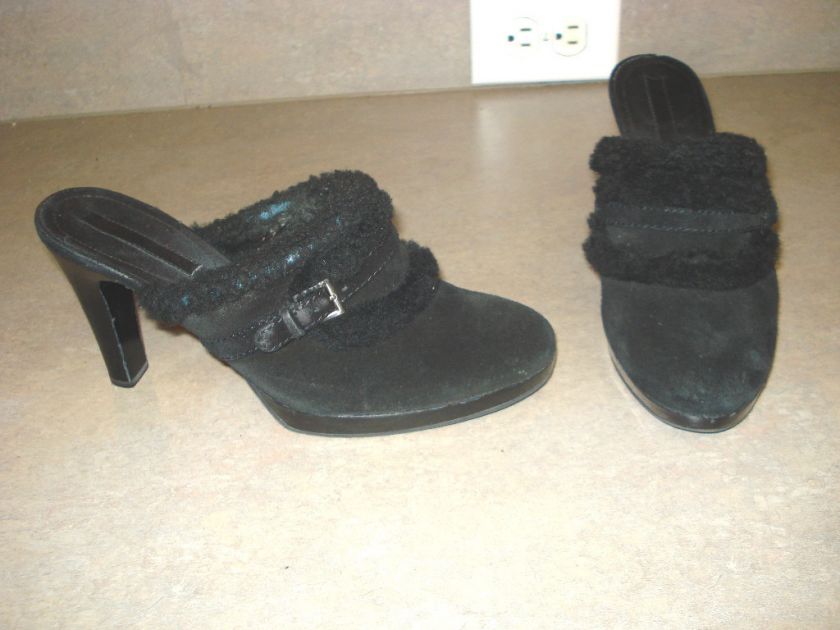 ENZO ANGIOLINI Womens 4 inch CLOGS MULES Shoes 7 Black  