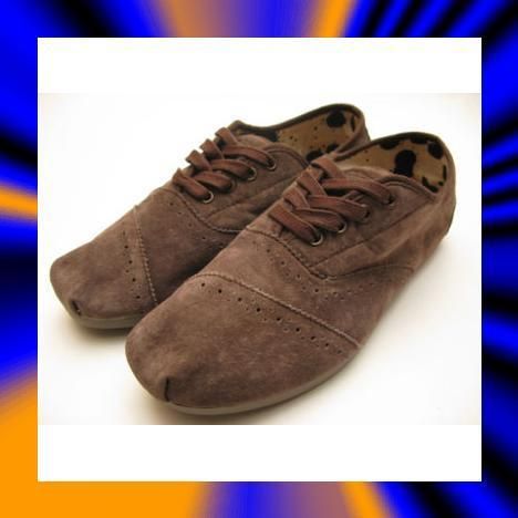 TOMS MENS SUEDE CORDONES WINGTIP  BROWN  