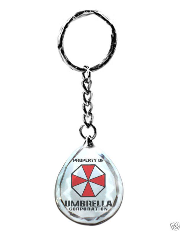 RESIDENT EVIL UMBRELLA CORP. Crystal Key Ring Keychain  