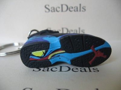 AIR JORDAN RETRO 8 VIII AQUA BUGS KEYCHAIN 5 9 10 11 12  