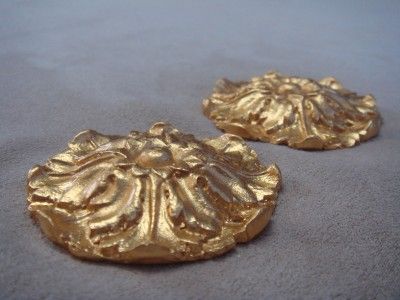 DECORATIVE ROSETTE GOLD ORMOLU FURNITURE DECOR MOUNTS  