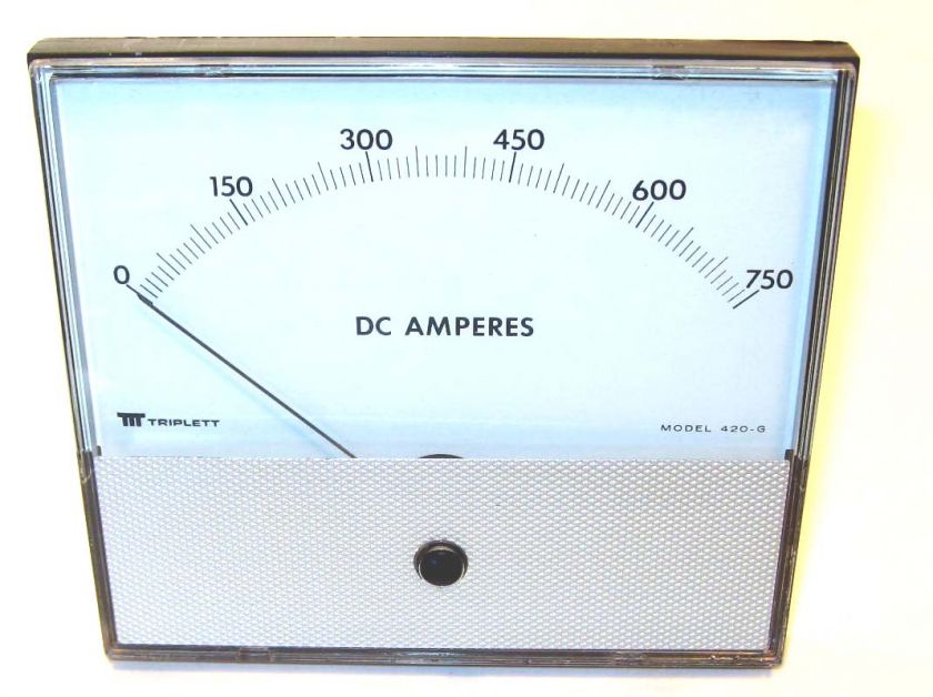 New Triplett 420 G DC Amperes Panel Meter Ameter 0 750  