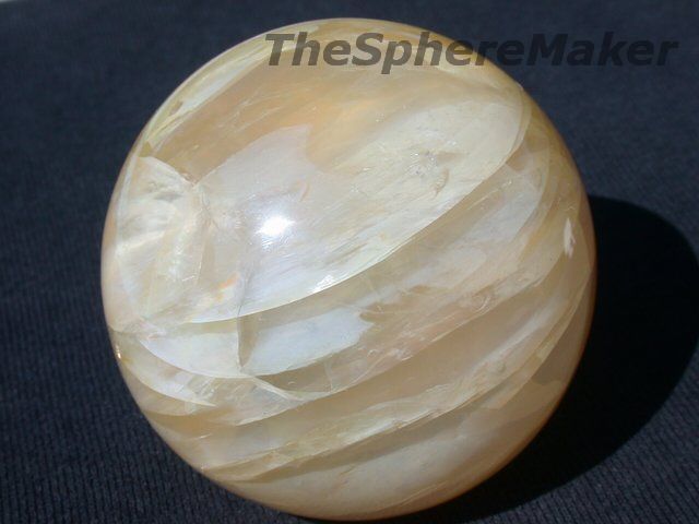 Siaz 2.7 YELLOW QUARTZ SPHERE w STAR n DAZZLING PATTERNS CRYSTAL 