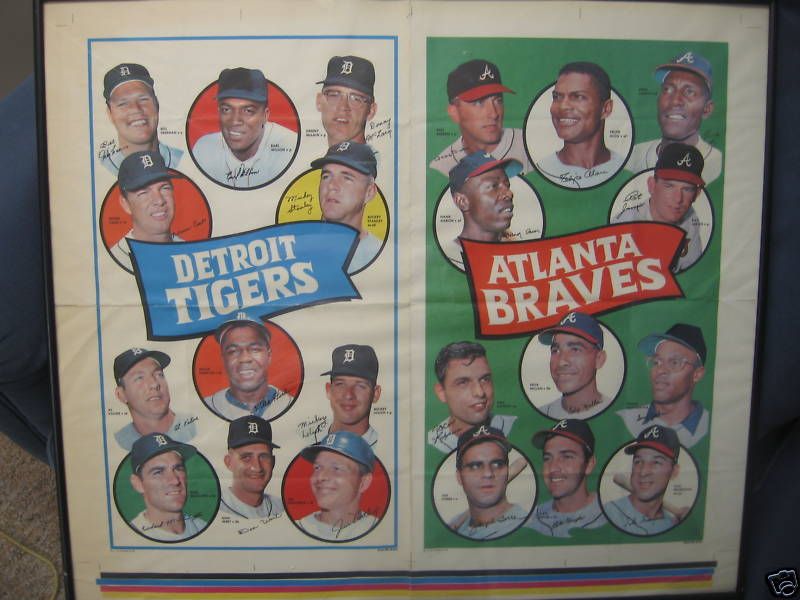 1969 Topps Team Posters Uncut PROOF Aaron Kaline Torre  