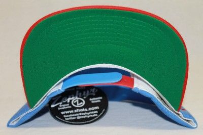 QUEBEC NORDIQUES NHL SNAPBACK HAT CAP REFRESH BABY BLUE/RED  