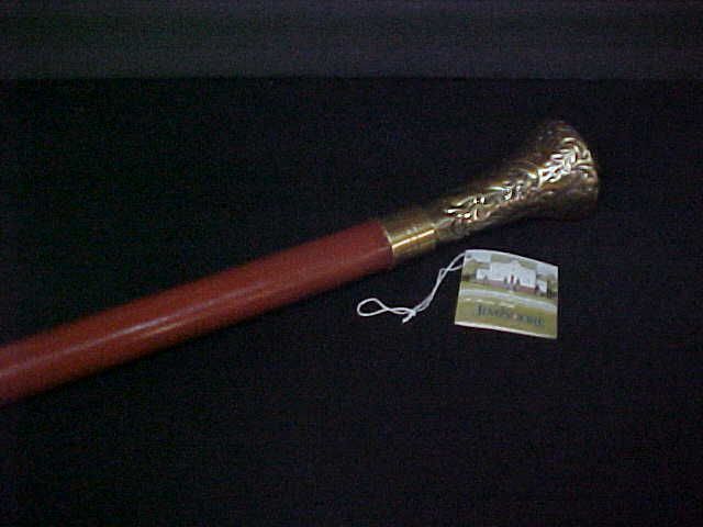 JIM SHORE BRASS TOP CANE WALKING STICK MWT  