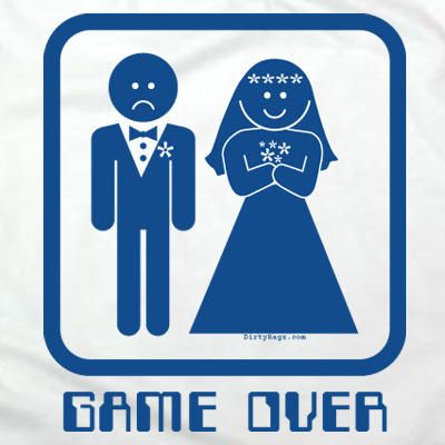 GAME OVER T Shirt tuxedo wedding gift bachelor party WT  