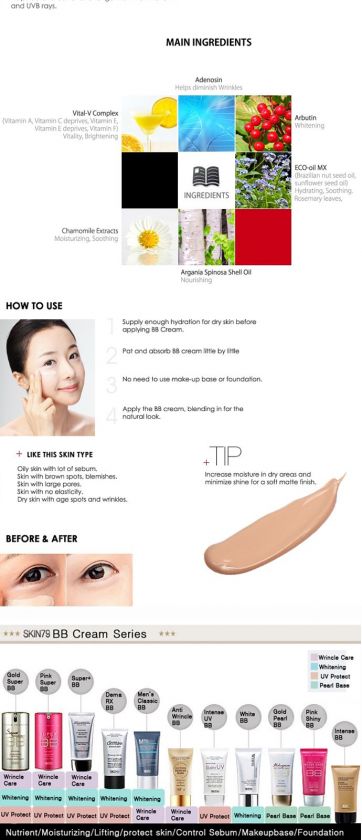 SKIN79] Super Plus Blemish Blam Triple Functions Vital BB SPF50 