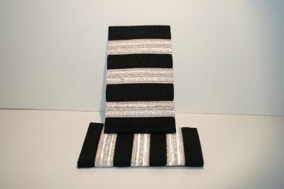   epaulets epauletes silver black 3 bar Tapered Not blue gold  