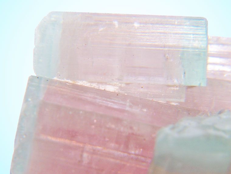 119ct DblTerminatd BiColor Pink/Blue TOURMALINE Crystal  