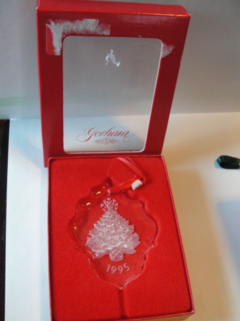 1995 Gorham Annual Christmas Tree Crystal Ornament  