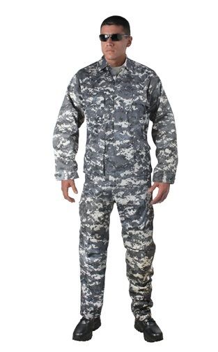 SUBDUED URBAN DIGITAL CAMOUFLAGE MILITARY BDU SHIRT ARMY  