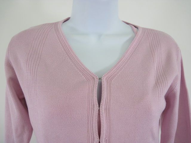 ETRO Pink Silk Blend Tank Top Cardigan Sweater Set Sz46  