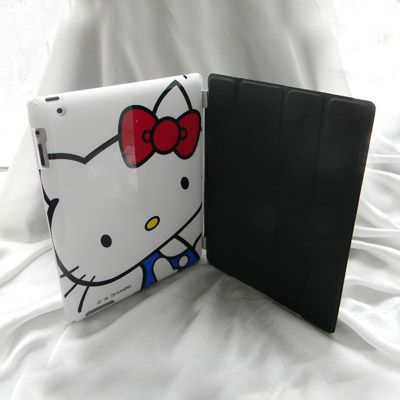 Hello Kitty Hard Case Cover + Stand Holder for iPad 2  