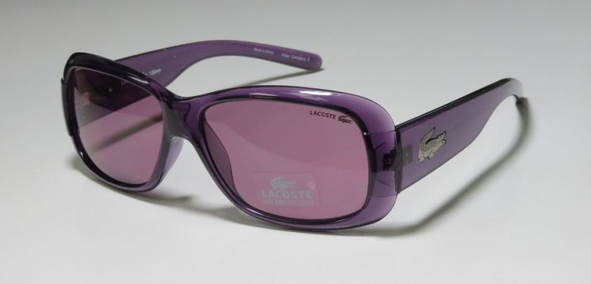   PURPLE/ROSE FRAME/ARMS ORIGINAL SUNGLASSES BIG CROCODILE LOGO  