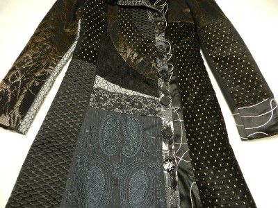 NEW DESIGUAL ***Jazz de Noche*** 06E2924 Sz 36/S/XS Black Jacket/Coat 