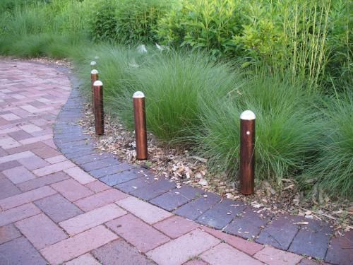 New 6 pc Solar Motion Detect Bollard Pathway Lights  