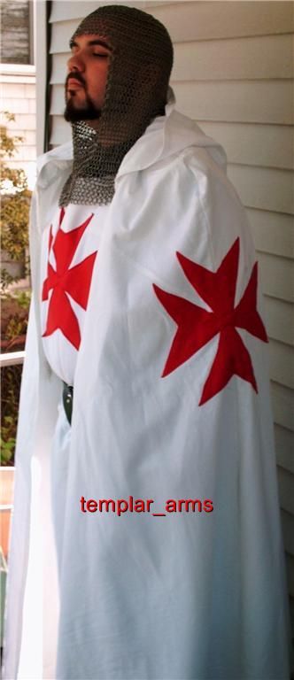 TEMPLAR KNIGHT MEDIEVAL TUNIC & CAPE MalteseX  SCA LARP  