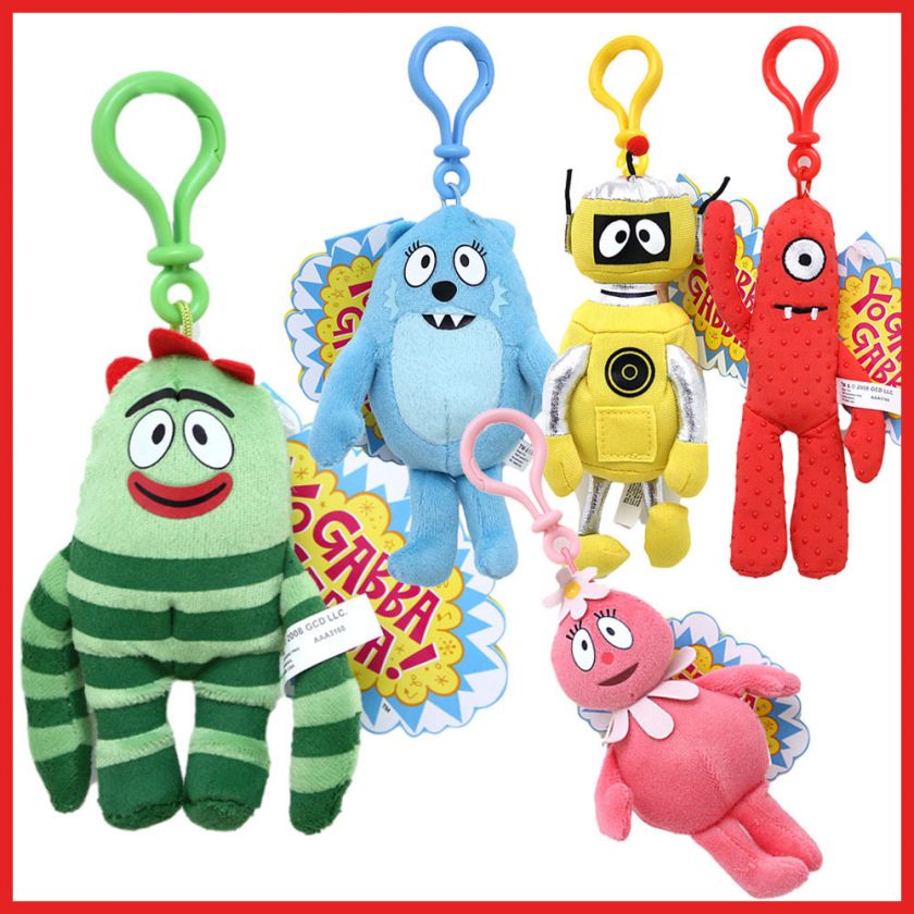   Plush Doll Key Chain /Clip On (Brobee,Muno,Toodee,Plex,Foofa)  