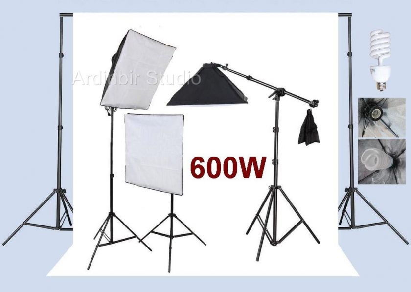 Photography Studio Lighting Muslin Backdrop Support Kit  