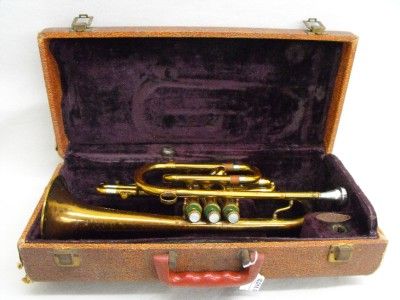 Vintage Fe Olds & Sons Ambassador Cornet Laquered Brass Fullerton 