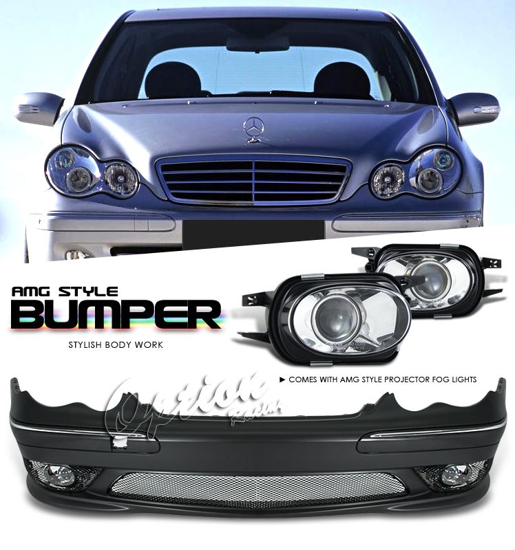 01 02 03 04 05 06 MB W203 C230 C240 C320 C55 BUMPER COVER+FOG LIGHTS 