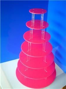 TIER WEDDING PINK CUP CAKE CUPCAKE TOWER PARTY STAND  