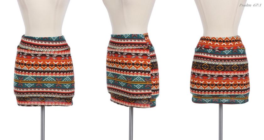 Multi Bohemian Print Cotton Mini Skirt Waist Band VARIOUS SIZE  