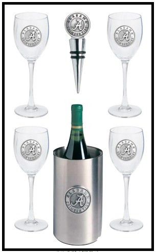 Collegiate Wine Chiller w/stopper & glasses Schools L M  