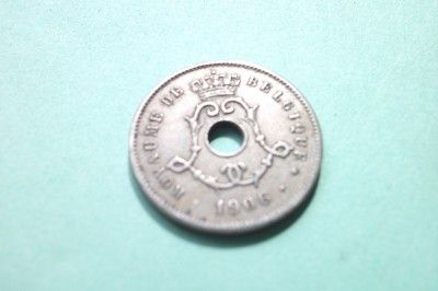 1906 BELGIUM 5 CENTIMES COIN  