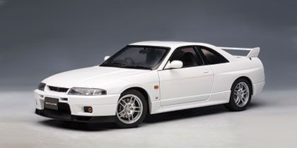 Nissan Skyline GT R (R33) V Spec White 118 AUTOART NIB  