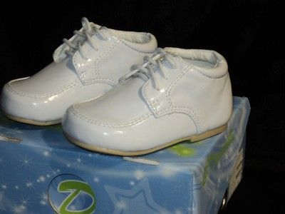 Boy White Leather Christening Baptism Shoes/Baby Size 6  