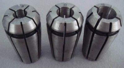 Milling Machine Collet Chuck Set   9 Pce MT3 4mm   16mm  