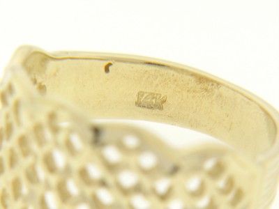 14K GOLD DIAMOND CUT LADIES FANCY RING ESTATE JEWELRY  