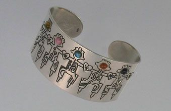 STERLING SILVER CUFF BRACELET BY ROBERT SHIELDS #S  