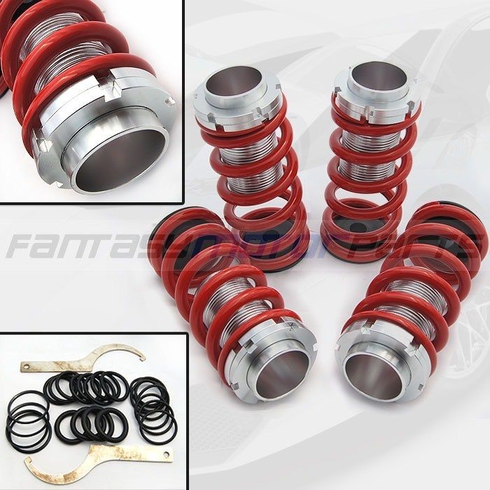 CIVIC EF EG EK SI INTEGRA DADC2 RED ADJUSTABLE LOWERING SRPING 