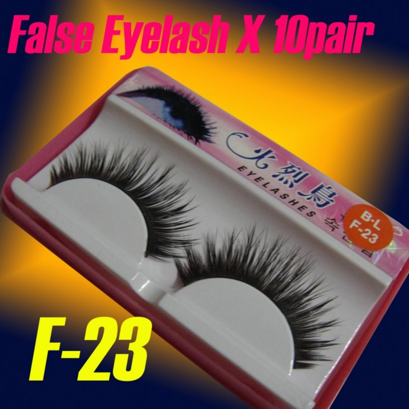 NATURAL THICK SUPER LONG false eyelash makeup F 23 X 10  