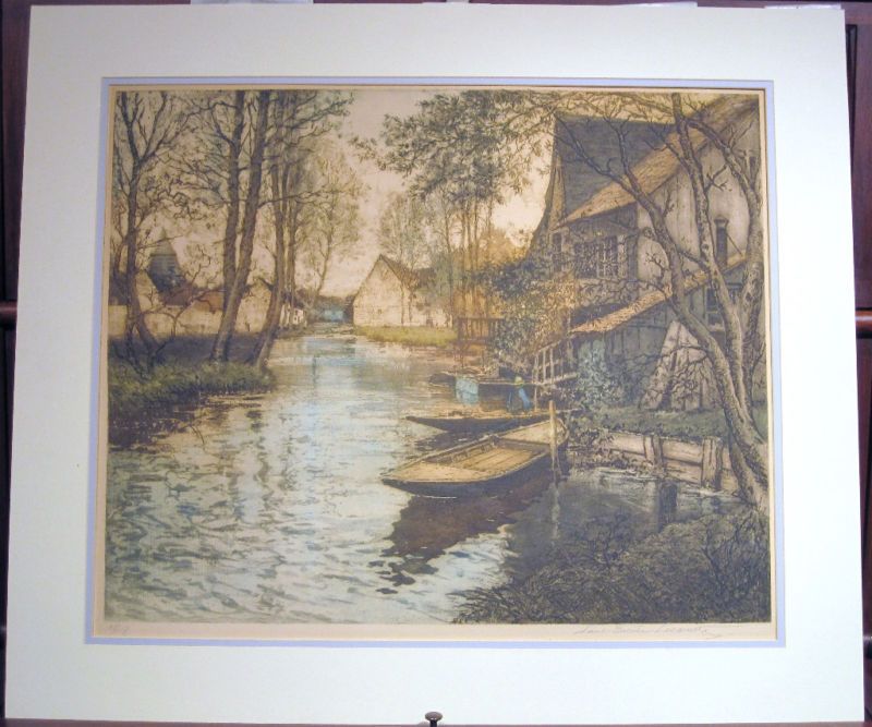 Paul Emile Lecomte Original Pencil Signed Lithograph  