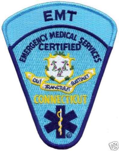 CONNECTICUT CERTIFIED EMT UNIFORM FIRE EMS PATCH  