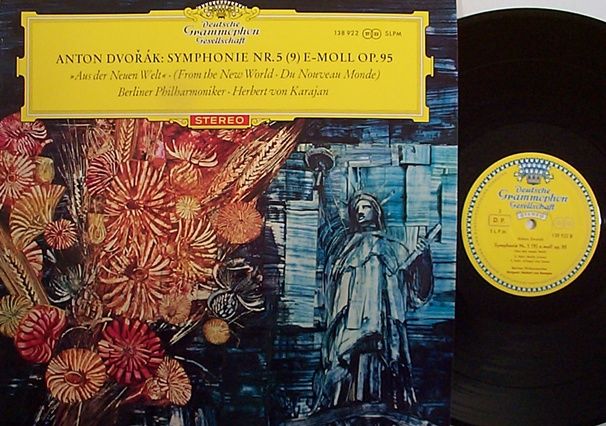 KARAJAN Dvorak New World DGG 138 922 SLPM tulip NM nice alle red 