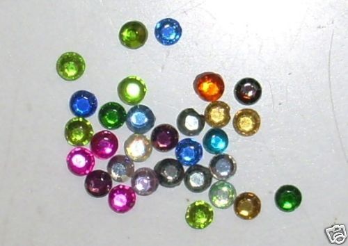 144 PC 1 GROSS 4MM HOT FIX RHINESTONES RAINBOW BLEND  