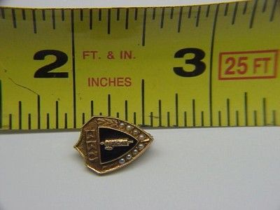 OMEGA SIGMA SIGMA 14K FRATERNITY PIN ALPHA DELTA PSI PI  