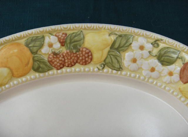 Metlox China Pottery Della Robbia California Oval Tray  