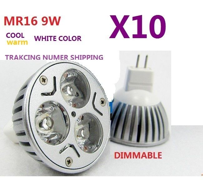   9W 3X3W 12V MR16 LED Warm Cool White Dimmable Cree Lamp Bulb Lighting